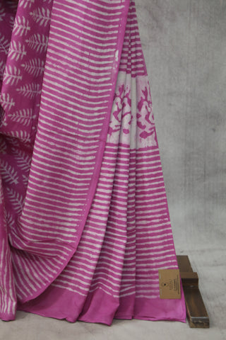 Pink HBP Cotton Saree - SRPCS1825