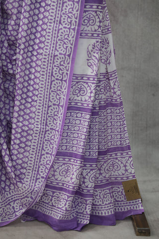 Purple HBP Cotton Saree - SRPCS1845