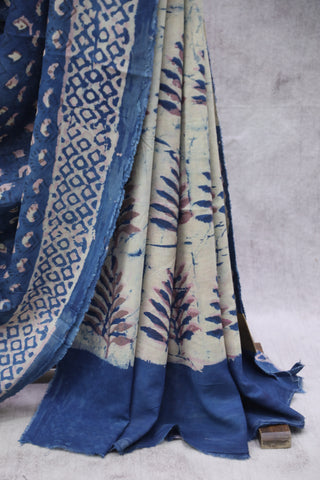 Blue HBP Modal Silk Saree-SRBMSS314