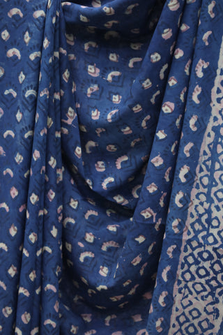 Blue HBP Modal Silk Saree-SRBMSS314