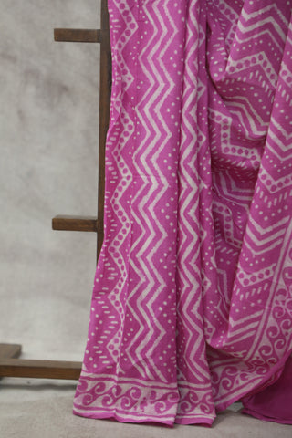 Pink HBP Cotton Saree - SRPCS1821