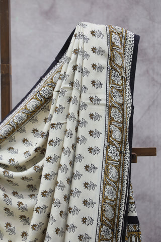 Beige HBP Modal Silk Saree - SRBMSS94EX