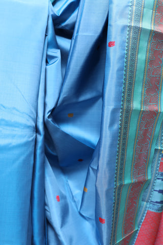 Blue Kanjeevaram Silk Saree-SRBKSS282