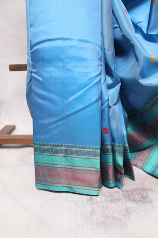 Blue Kanjeevaram Silk Saree-SRBKSS282