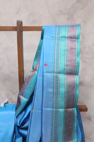 Blue Kanjeevaram Silk Saree-SRBKSS282