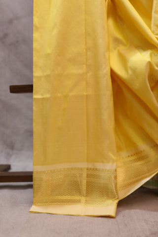 Yellow Silk Paithani Saree - SRYSCPS423