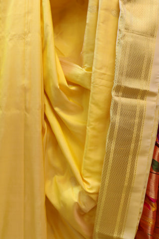 Yellow Silk Paithani Saree - SRYSCPS423