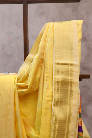 Yellow Silk Paithani Saree - SRYSCPS423