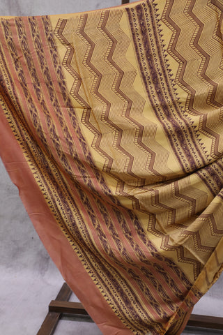 Peach Yellow HBP Modal Silk Saree - SRPYWMSS70EX