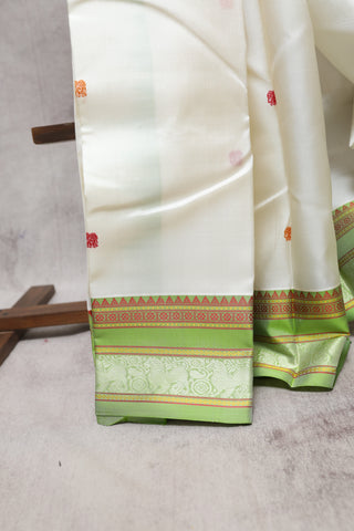 Off White Kanjeevaram Silk Saree-SROWKSS274