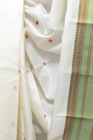 Off White Kanjeevaram Silk Saree-SROWKSS274