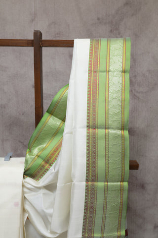 Off White Kanjeevaram Silk Saree-SROWKSS274