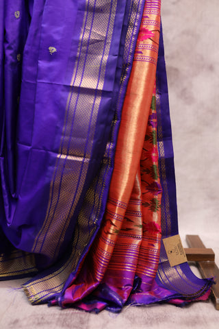 Violet Silk Paithani Saree - SRVSCPS421