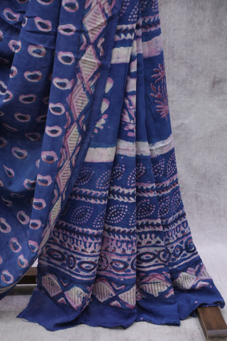 Indigo HBP Modal Silk Saree-SRIMSS344