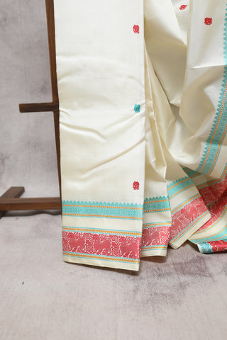 Cream Kanjeevaram Silk Saree-SRCKSS273