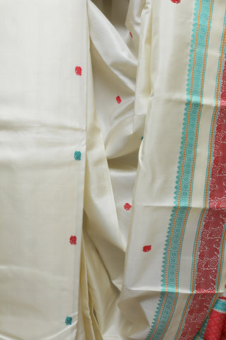 Cream Kanjeevaram Silk Saree-SRCKSS273