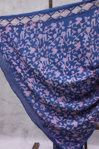 Indigo HBP Modal Silk Saree-SRIMSS344