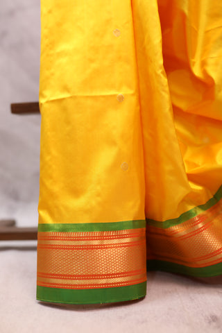 Yellow Silk Paithani Saree - SRYSCPS425