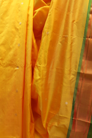 Yellow Silk Paithani Saree - SRYSCPS425