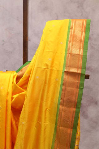 Yellow Silk Paithani Saree - SRYSCPS425