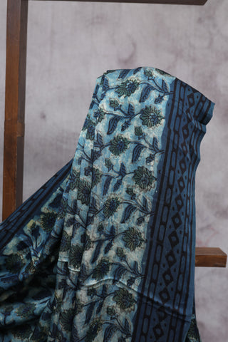 Blue HBP Modal Silk Saree-SRBMSS305