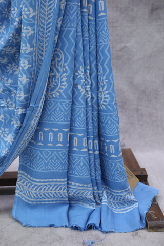 Light Blue HBP Modal Silk Saree - SRLBMSS82EX