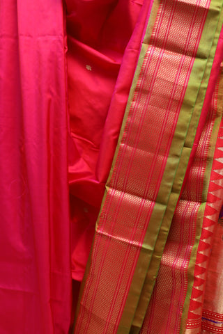 Pink Silk Paithani Saree - SRPSCPS419