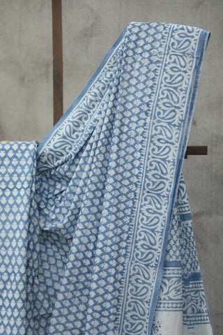 Pastel Blue HBP Cotton Saree - SRPBCS1852