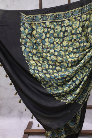 Black HBP Modal Silk Saree - SRBMSS31EX