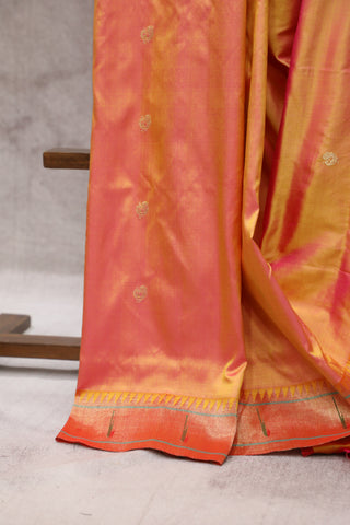 Two Tone Pink Silk Paithani Saree - SRTTPSPS471