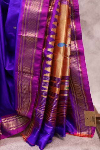 Violet Silk Paithani Saree - SRVSCPS417