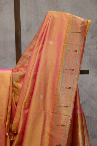 Two Tone Pink Silk Paithani Saree - SRTTPSPS471