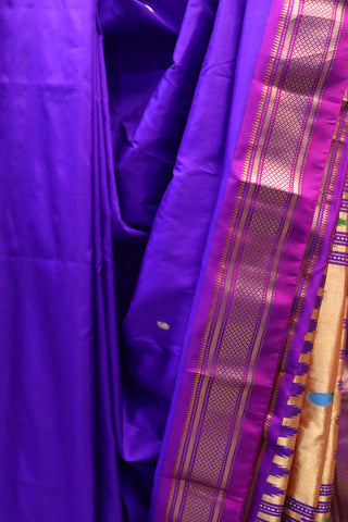 Violet Silk Paithani Saree - SRVSCPS417