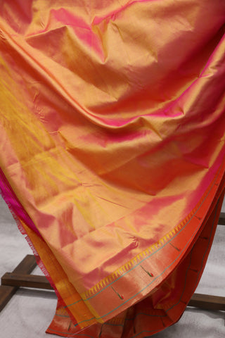 Two Tone Pink Silk Paithani Saree - SRTTPSPS471