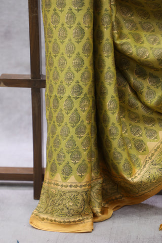 Moss Green HBP Modal Silk Saree - SRMGMSS51EX