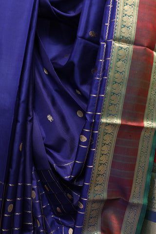 Navy Blue Kanjeevaram Silk Saree-SRNBKSS272