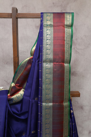 Navy Blue Kanjeevaram Silk Saree-SRNBKSS272