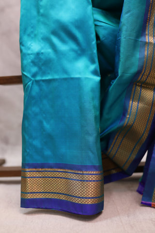 Teal Blue Silk Paithani Saree - SRTBSCPS414