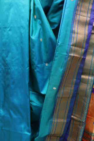 Teal Blue Silk Paithani Saree - SRTBSCPS414