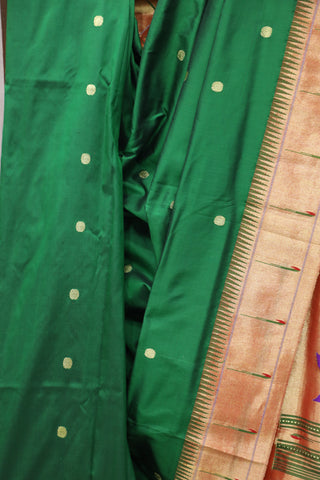 Green Silk Paithani Saree - SRGSPS468