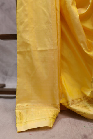 Yellow Silk Paithani Saree - SRYSCPS413