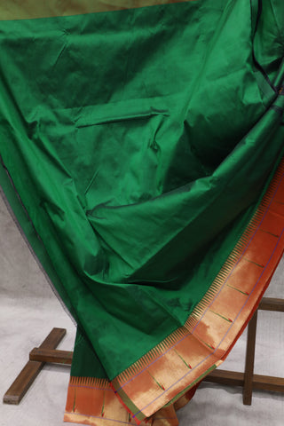 Green Silk Paithani Saree - SRGSPS468