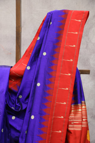 Midnight Silk Paithani Saree - SRMSPS477