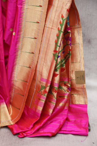 Pink Silk Paithani Saree - SRPSPS475