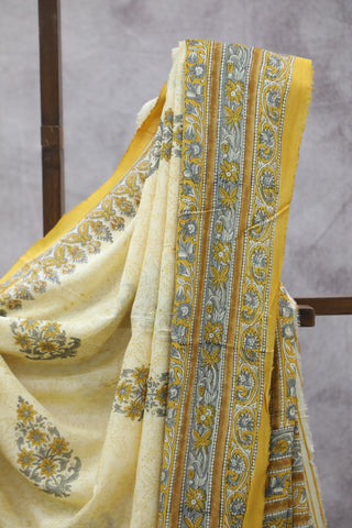 Yellow HBP Modal Silk Saree-SRYMSS346