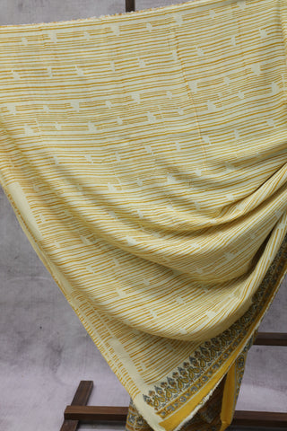 Yellow HBP Modal Silk Saree-SRYMSS346