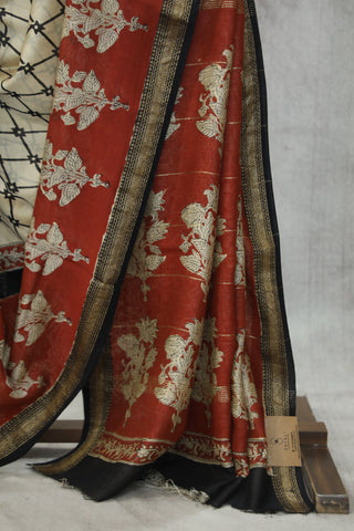 Beige Cotton Silk Chanderi Saree  - SRBCSCS34EX