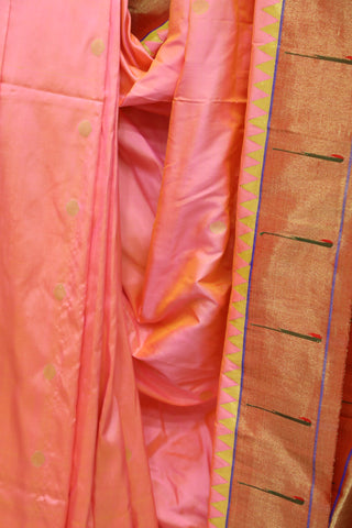 Peach Silk Paithani Saree - SRPSPS474