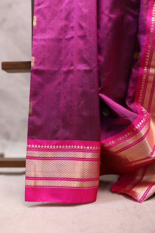 Purple Silk Paithani Saree - SRGSPS394