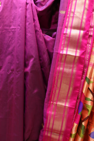 Purple Silk Paithani Saree - SRGSPS394